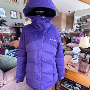 Columbia Down Ski Jacket with Omni heat. Purple. Size L